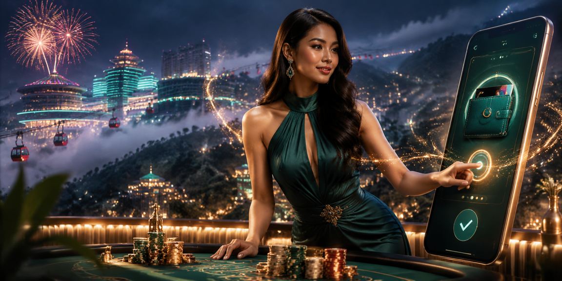 Players enjoy live casino Blackjack at Genting Highlands using their smartphones