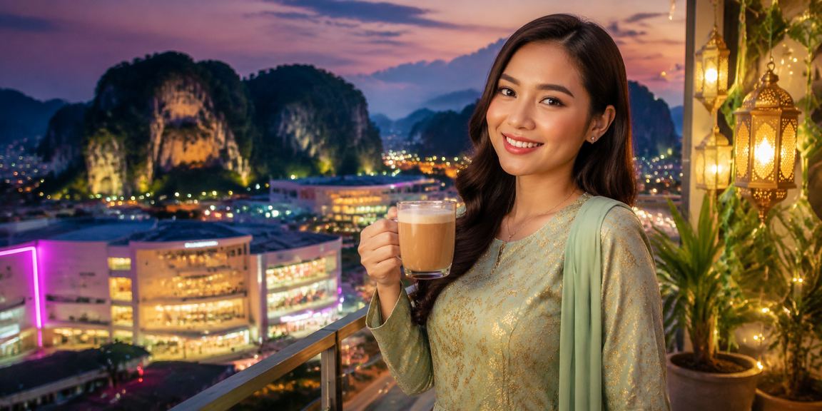 Sports and esports entertainment atmosphere in Ipoh during the local Hari Raya festival